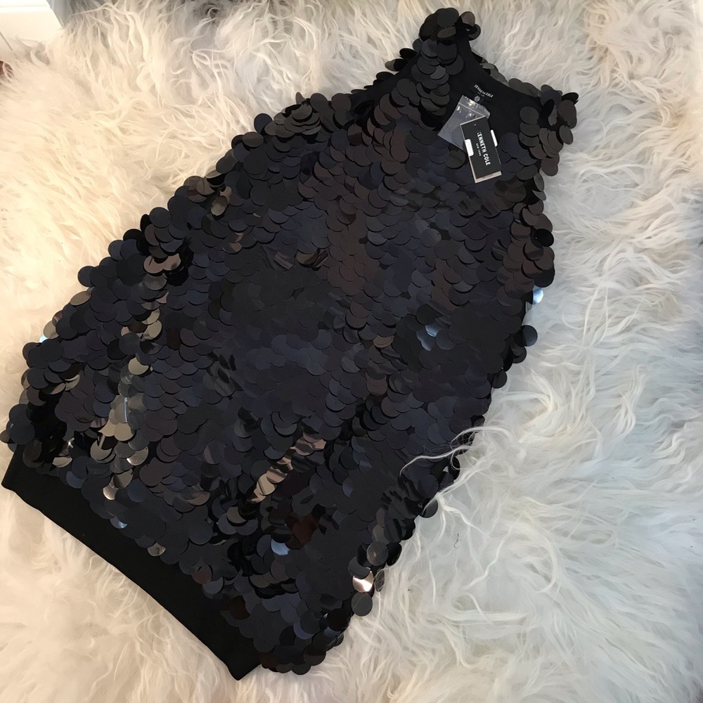 KENNETH COLE PAILLETE SWING DRESS - Picture 3 of 8